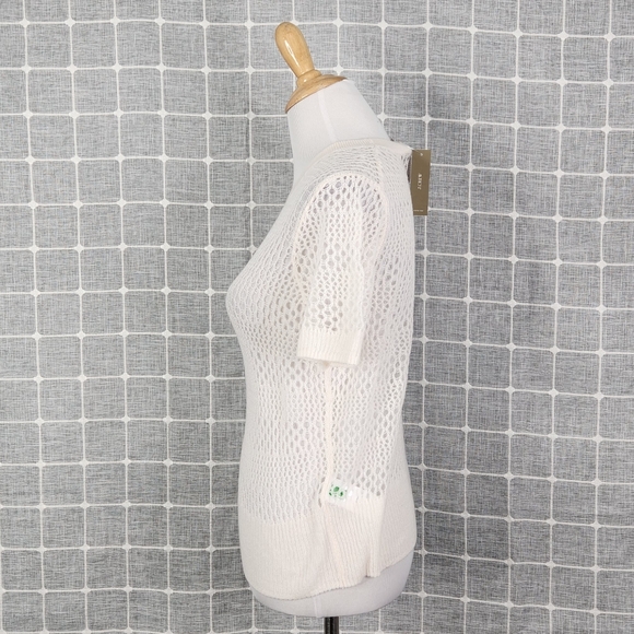 J. Crew Cashmere pointelle short-sleeve T-shirt - Picture 3 of 6